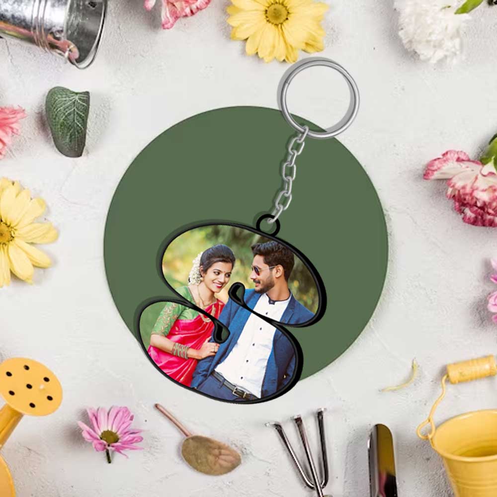Alphabet Shape-Photo Printed Keychain | Love Craft Gifts - love craft gift