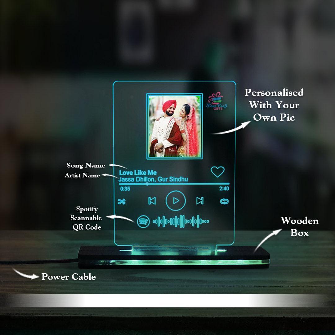  Buy Spotify Plaque with Wooden Stand | Love Craft Gift
