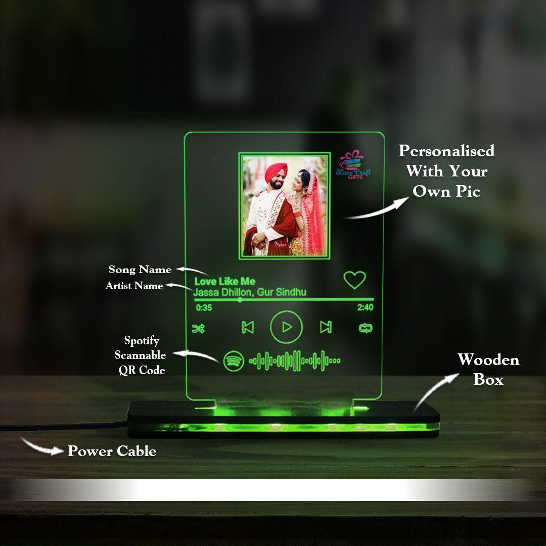  Buy Spotify Plaque with Wooden Stand | Love Craft Gift