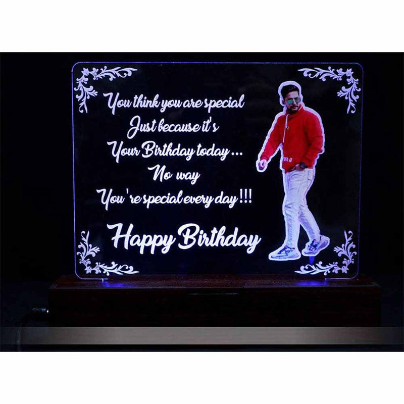 Personlized Acrylic Birthday Multi Led Lamp | love craft gift