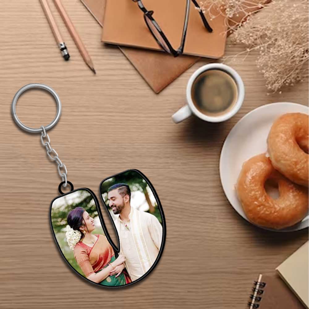 Alphabet Shape-Photo Printed Keychain | Love Craft Gifts - love craft gift