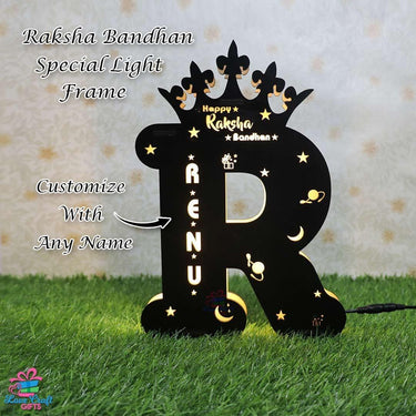 WOODEN ALPHABET R LED NAME LAMP - 0