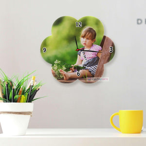 Flower Sublimation Photo Wall Clock