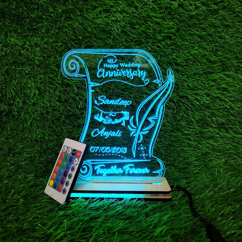 3d Acrylic Anniversary LED Lamp