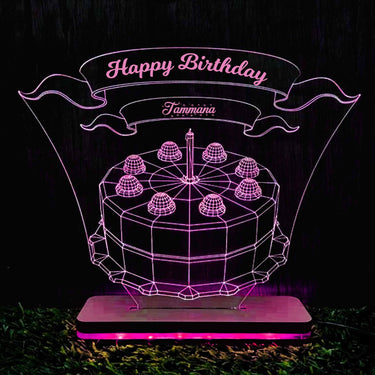 3d Acrylic Multi-Colored Cake LED Lamp