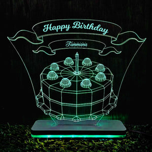 3d Acrylic Multi-Colored Cake LED Lamp