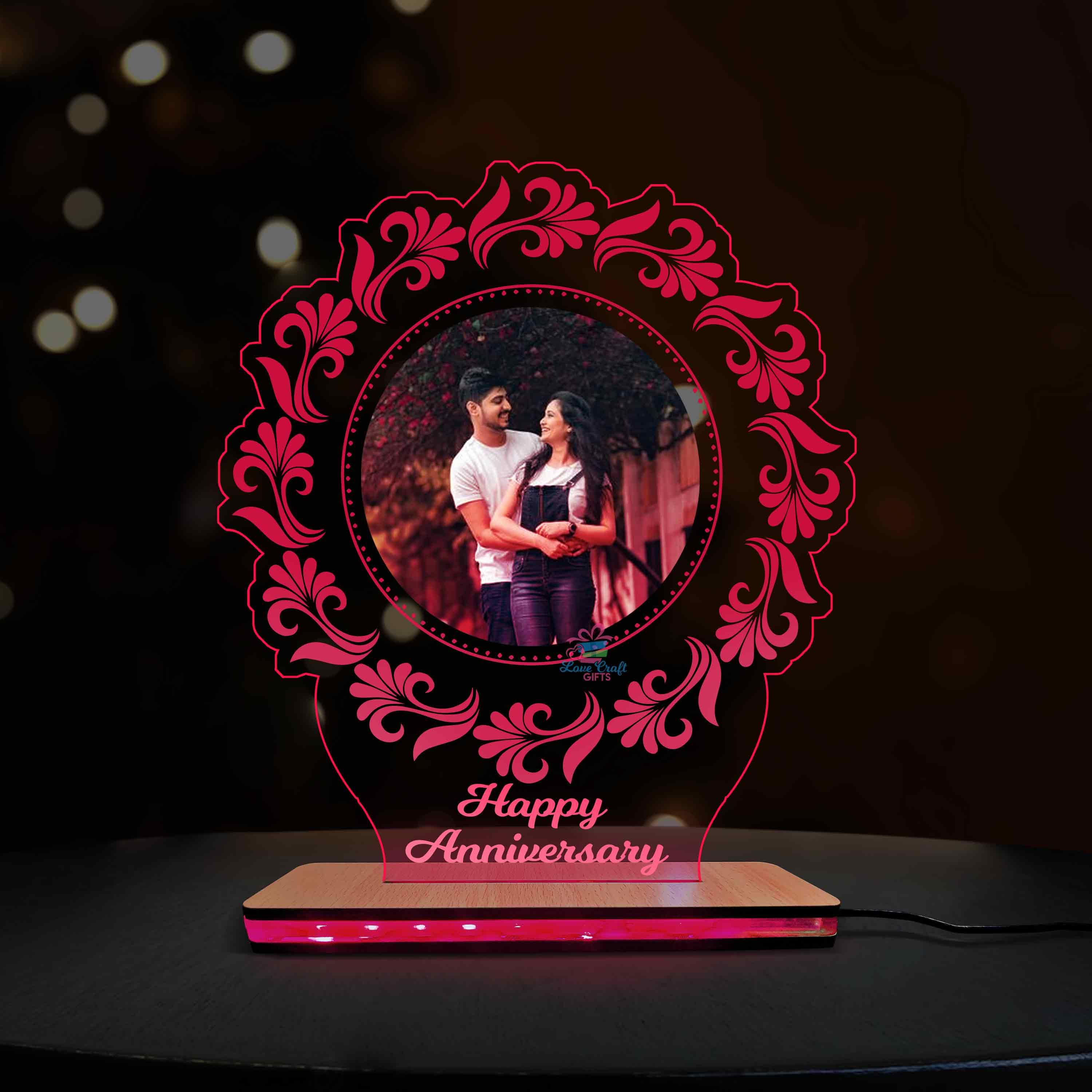 Acrylic Multi-Led Table Lamp For Bf And Gf