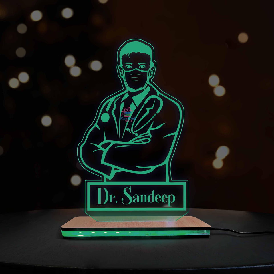 3d Acrylic Multi-Colored Doctor LED Lamp