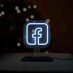 Neon Facebook Led Table Lamp - love craft gift