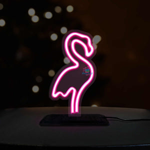 Neon Flamingo Led Table Lamp | love craft gift