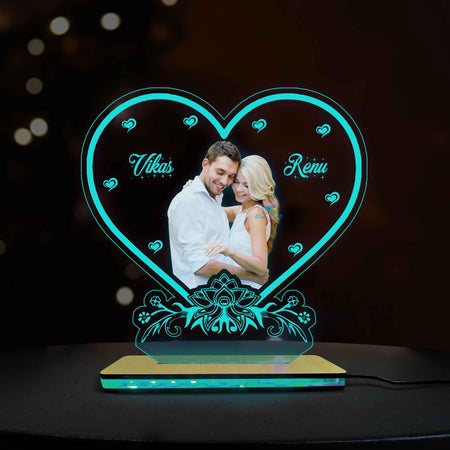 3D Acrylic Multi-Led Table Table Lamp For Couple