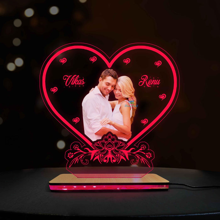 3D Acrylic Multi-Led Table Table Lamp For Couple