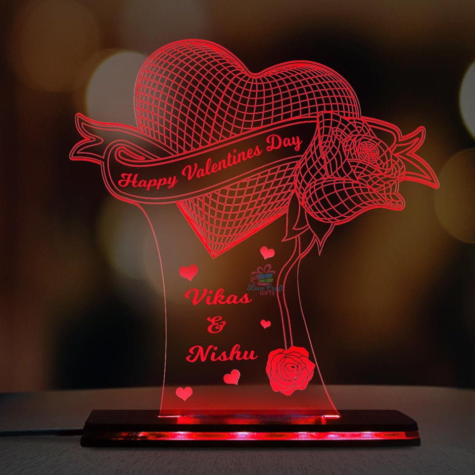 Anniversary LED Lamp Light Up, Heart Lamp Night Light, Romantic Gifts