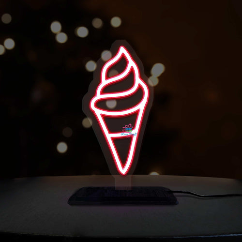 Neon Ice Cream Led Table Lamp - love craft gift