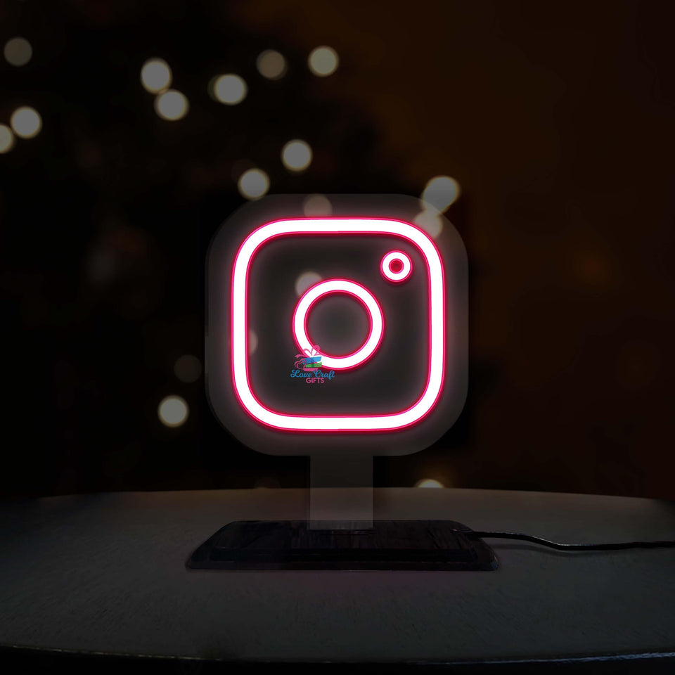 Neon Instagram Led Table Lamp | love craft gift