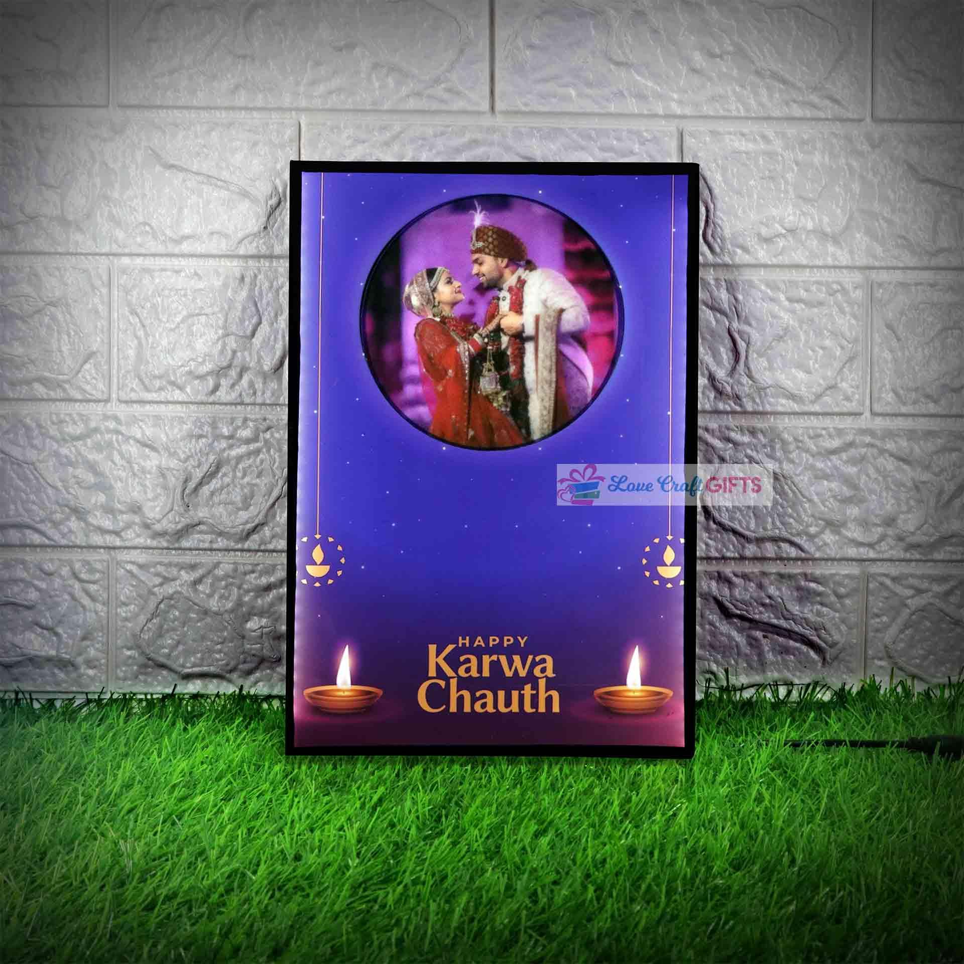 karwa chouth moonlight frame - love craft gift
