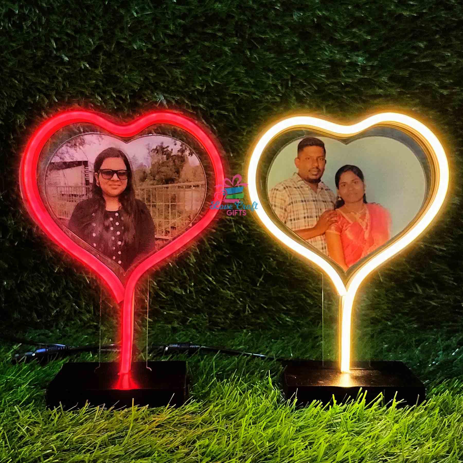 Neon Led Table Lamp With Pic | love craft gift