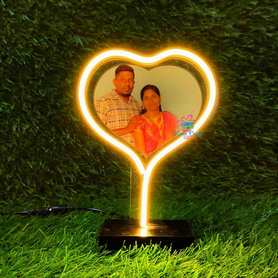 Neon Led Table Lamp With Pic - love craft gift