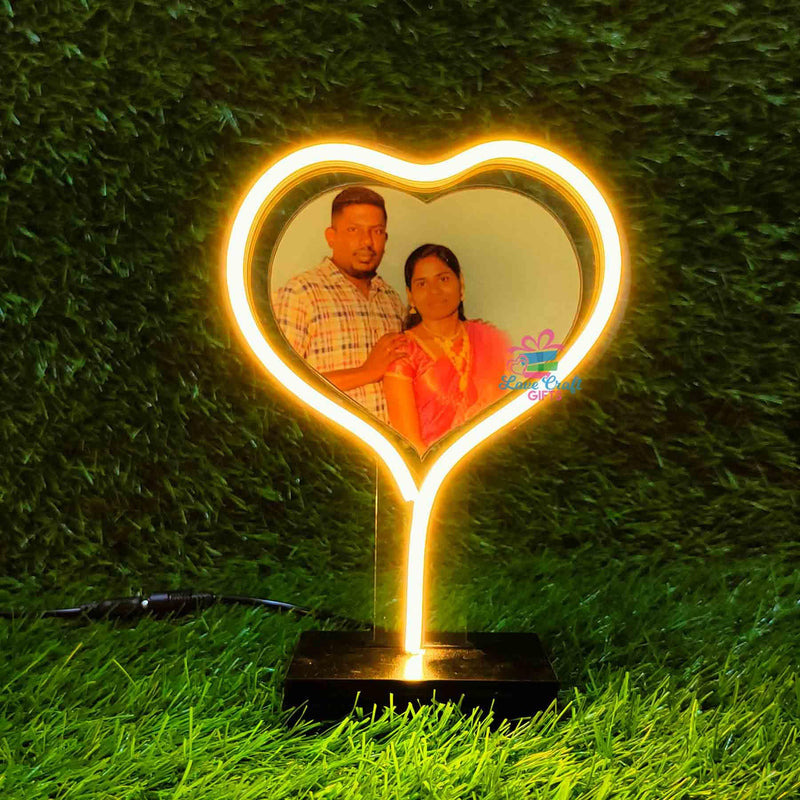 Neon Led Table Lamp With Pic - love craft gift