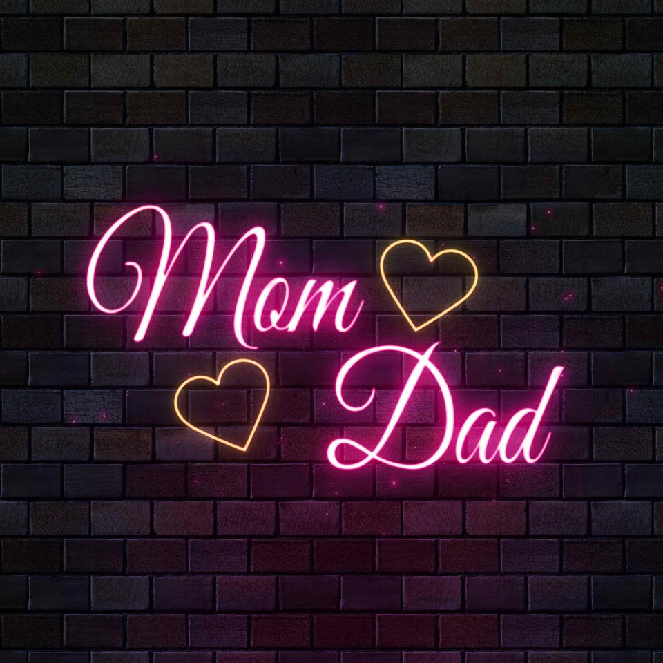 Mom and Dad Special Neon - love craft gift