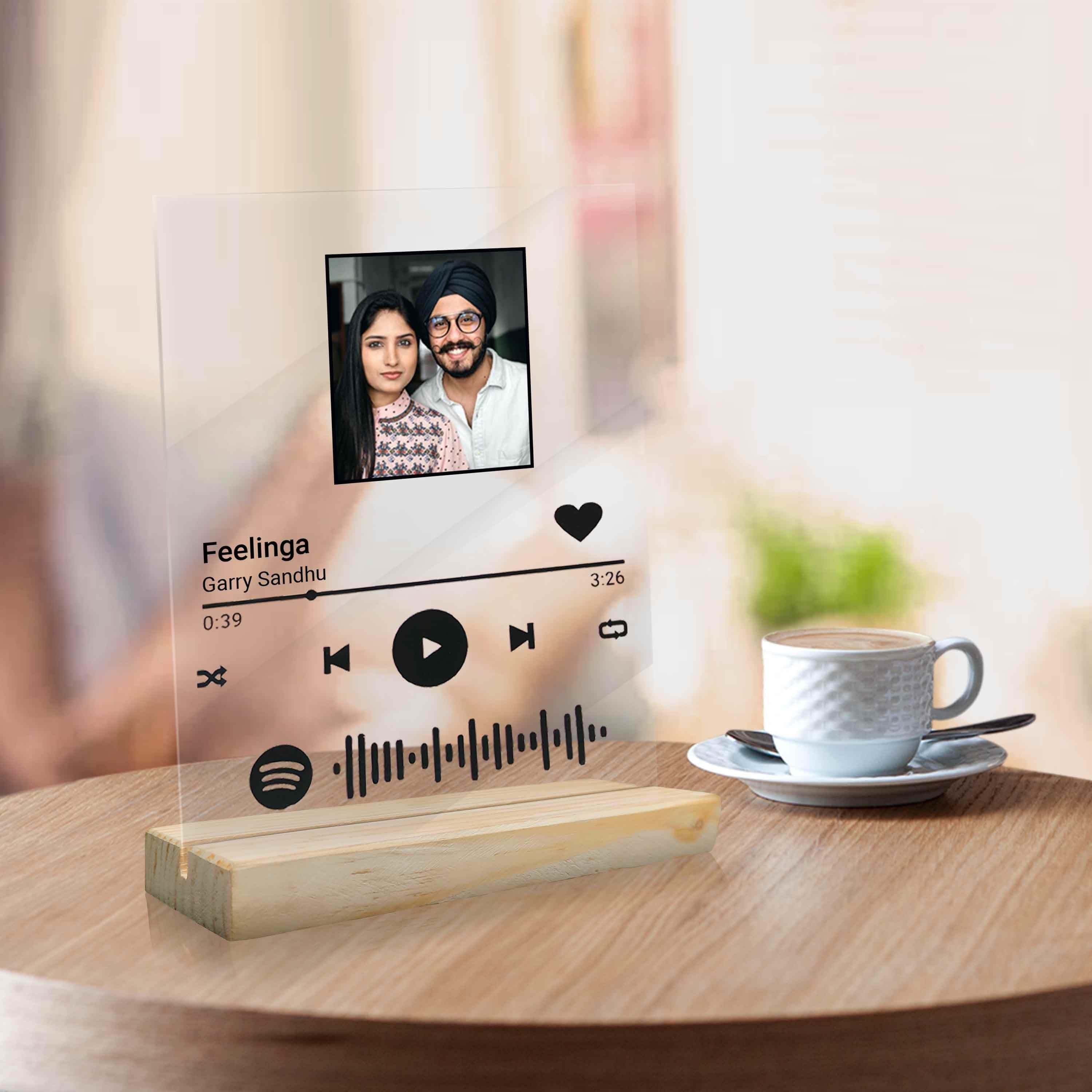 Glass Spotify Plaque With Stand | Love Craft Gift