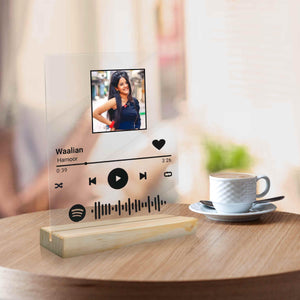 Glass Spotify Plaque With Stand | Love Craft Gift