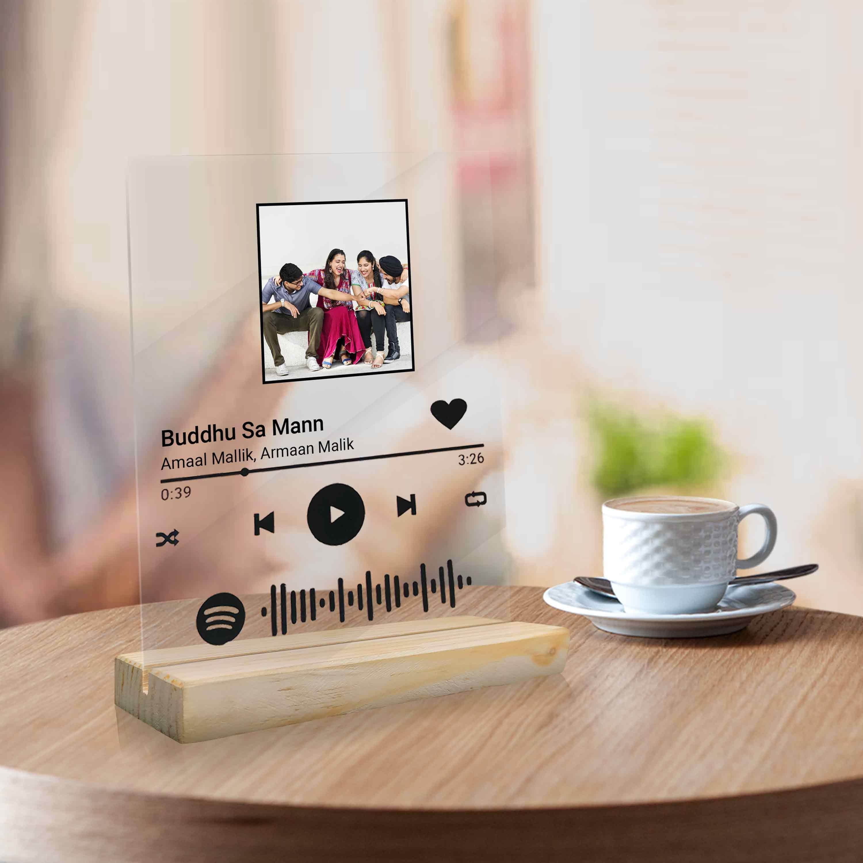 Glass Spotify Plaque With Stand | Love Craft Gift