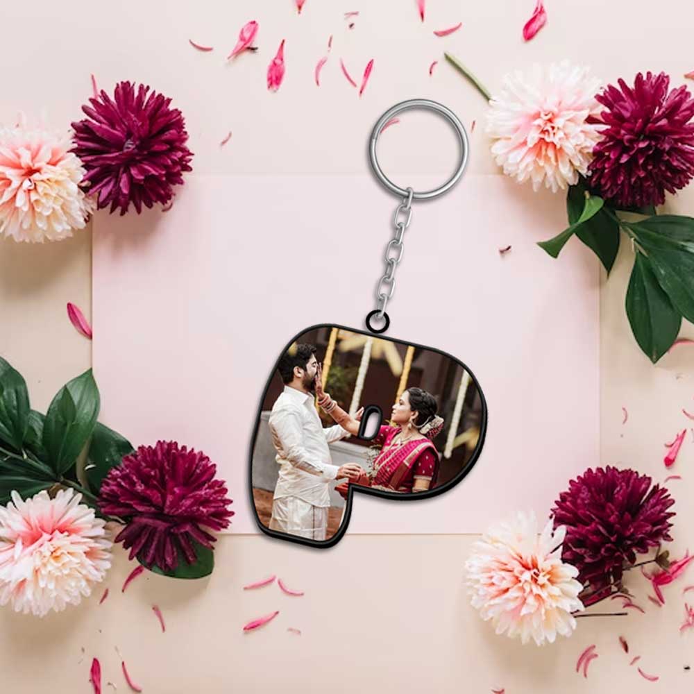Alphabet Shape-Photo Printed Keychain | Love Craft Gifts - love craft gift