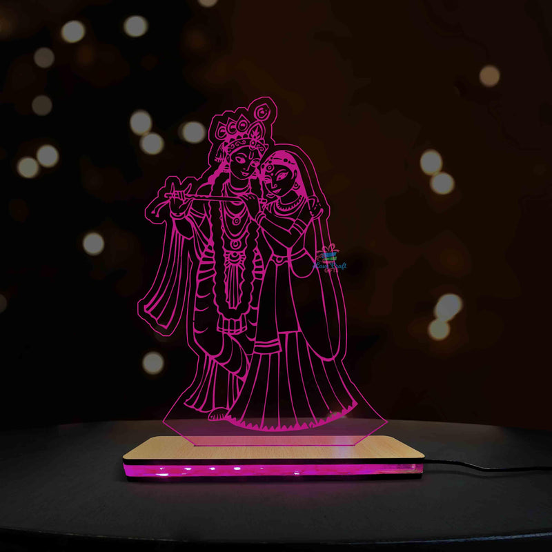 3d Acrylic Radha Krishan LED Lamp