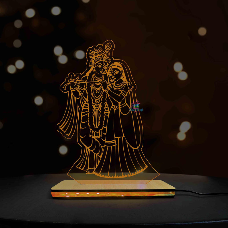 3d Acrylic Radha Krishan LED Lamp