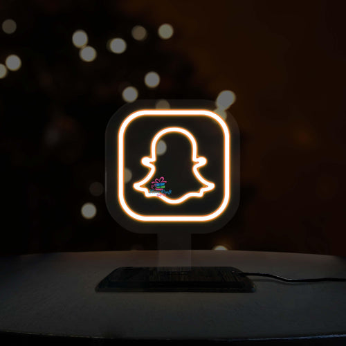 Neon Snapchat Led Table Lamp | love craft gift