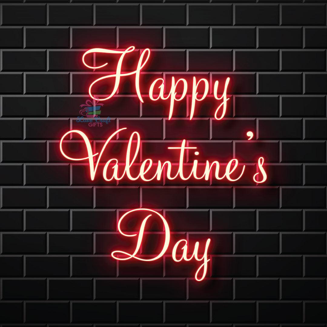 Neon Happy Valentine's Day Light Frame