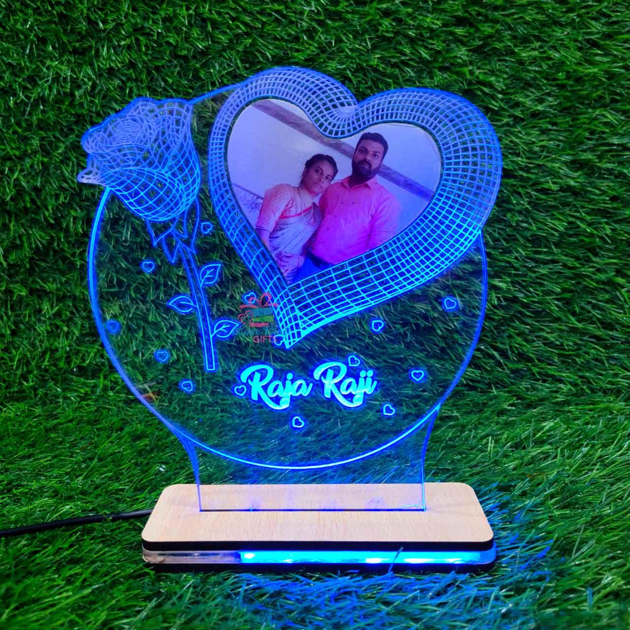 Acrylic Multi-Led Table Lamp For Husband And Wife