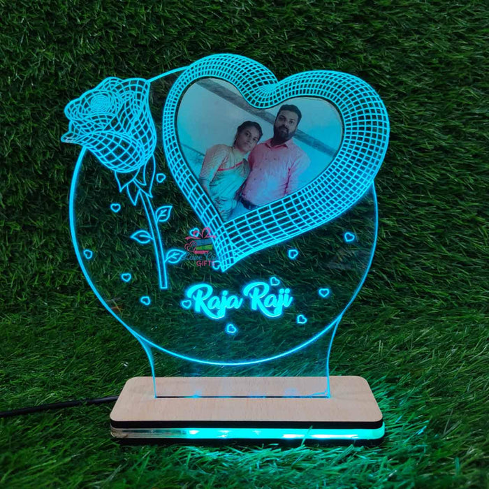 Acrylic Multi-Led Table Lamp For Husband And Wife