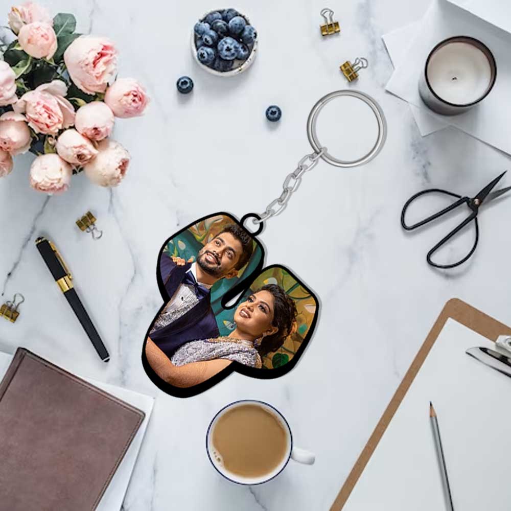 Alphabet Shape-Photo Printed Keychain | Love Craft Gifts - love craft gift